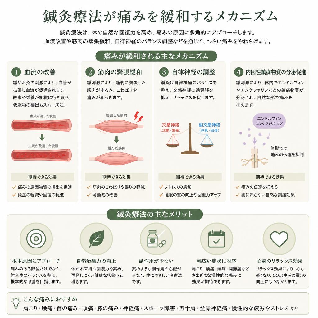 鍼灸による痛み緩和のメカニズム