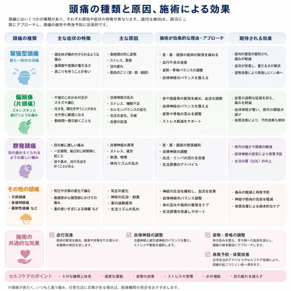 頭痛の種類とその原因