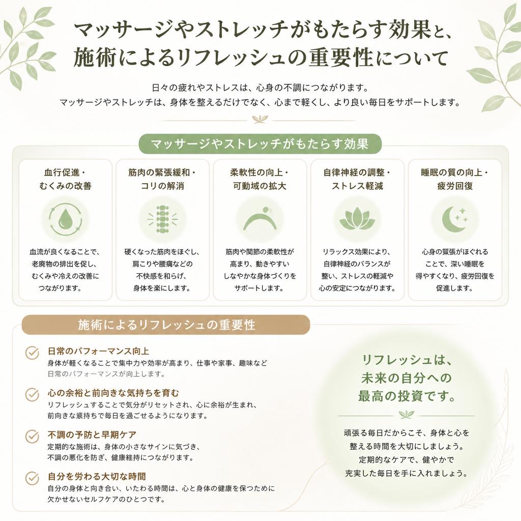 5. マッサージとストレッチの重要性
