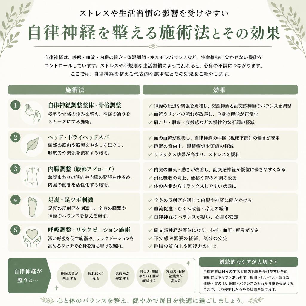 4. 自律神経の乱れを整える