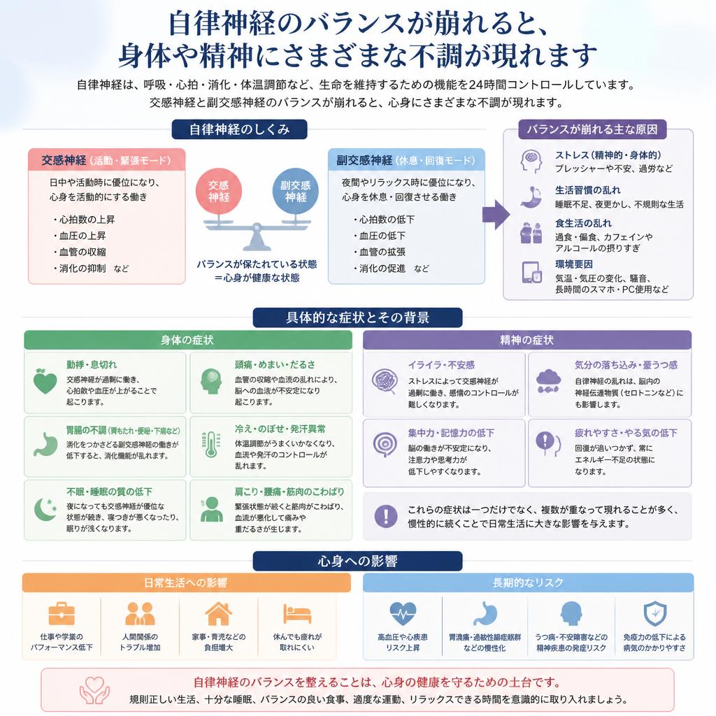 自律神経と体調不良の関係