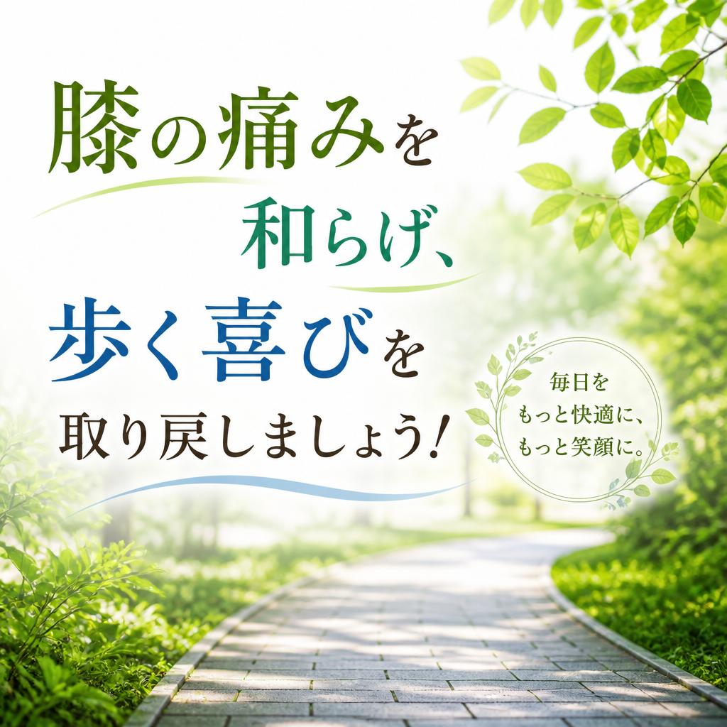 膝の痛みを和らげ、歩く喜びを取り戻しましょう！